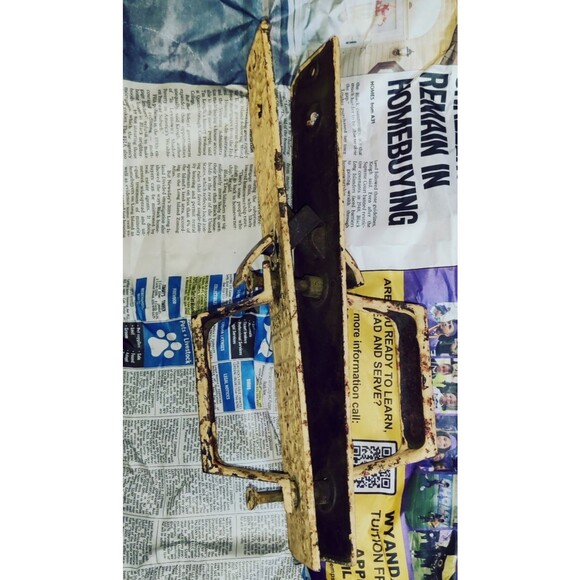 Antique Ornate Cast Iron Door Pulls 3"X12" Inlay Art Deco Style - Picture 9 of 9